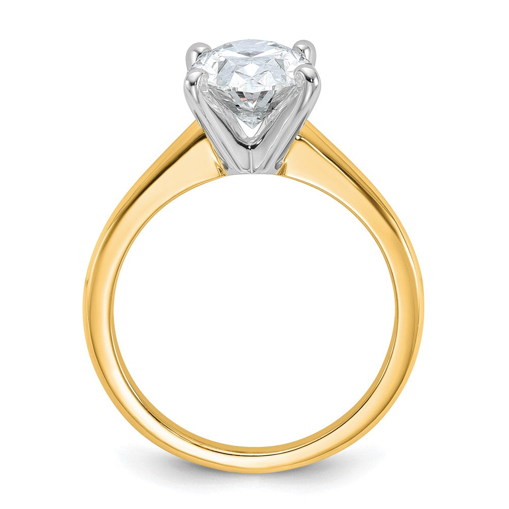 14K Bicolor 2,5 ct. Labor gezüchteter Diamant VS/SI+ G+ Oval Solitär Verlobungsring