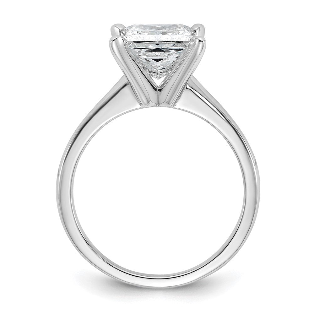 14K Weißgold 2,5 ct. zertifizierter im Labor gezüchteter Diamant VS/SI+ G+ Princess-Solitär-Verlobungsring