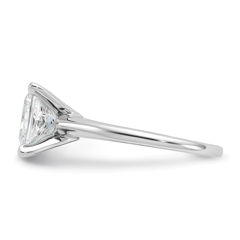 14K Weißgold 2,5 ct. Labor-Diamant VS/SI+ G+ Princess-Solitär-Verlobungsring