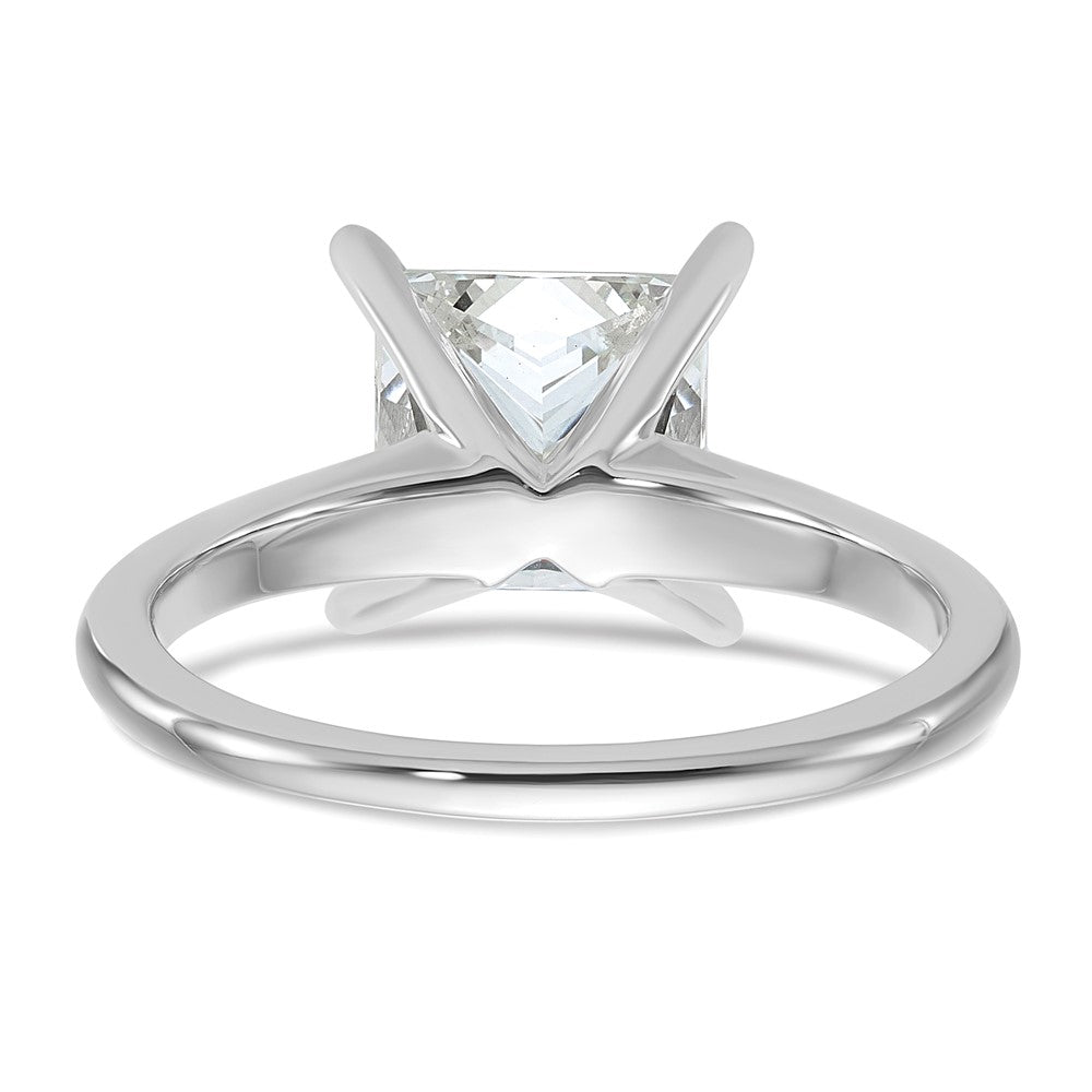 14K Weißgold 2,5 ct. Labor-Diamant VS/SI+ G+ Princess-Solitär-Verlobungsring