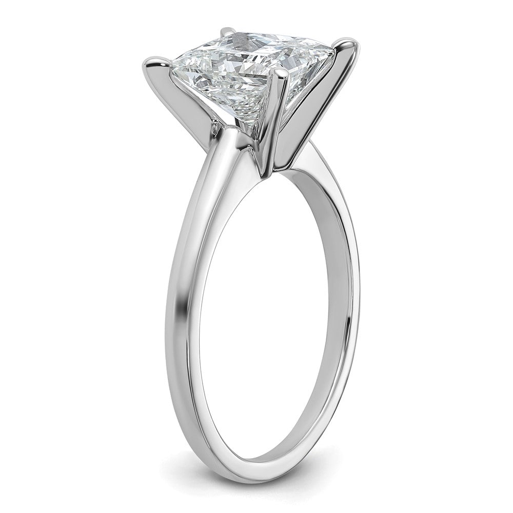 14K Weißgold 2,5 ct. Labor-Diamant VS/SI+ G+ Princess-Solitär-Verlobungsring