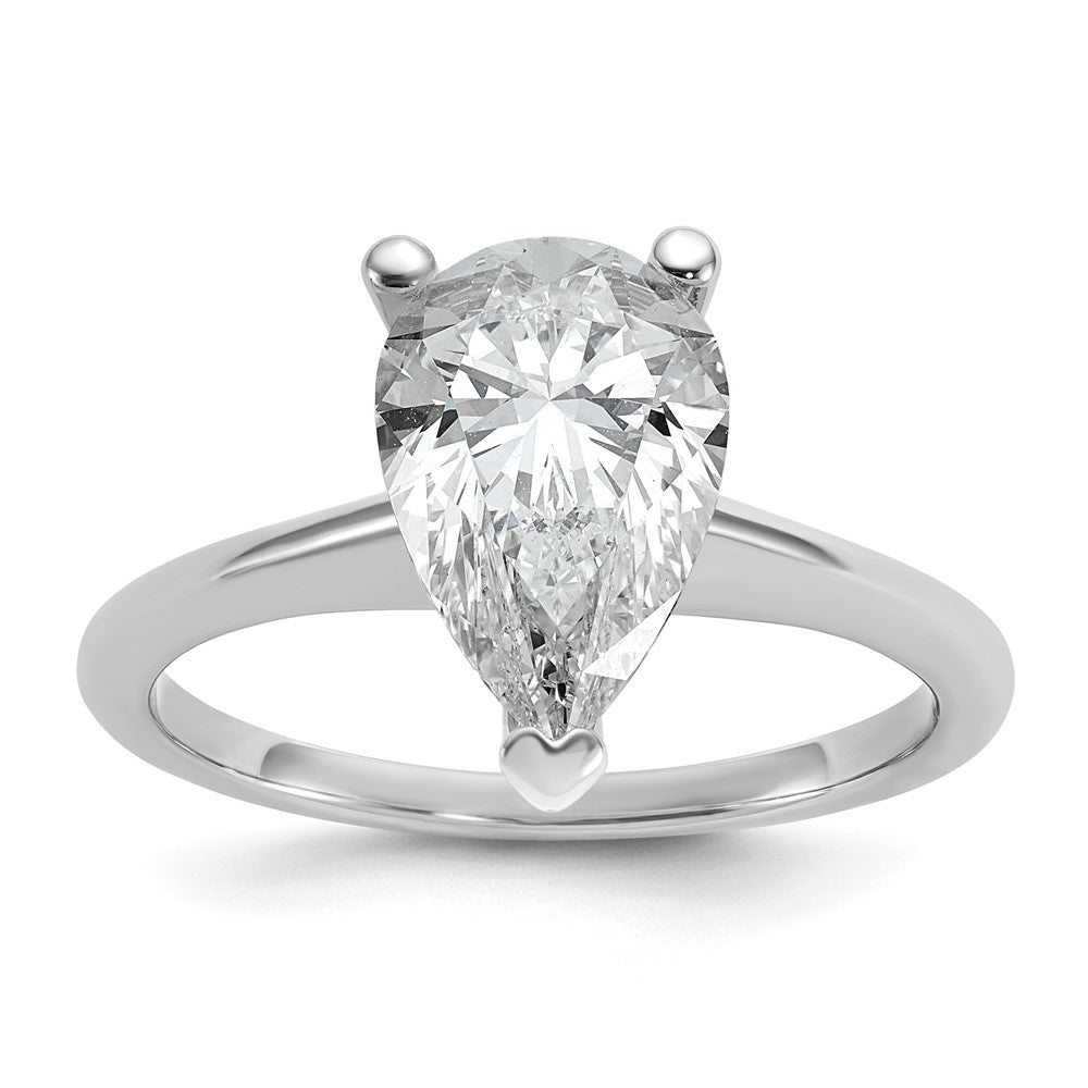 14K Weißgold 2,5 ct. zertifizierter Labordiamant-Solitär-Verlobungsring mit Birnenschliff, VS/SI+ G+