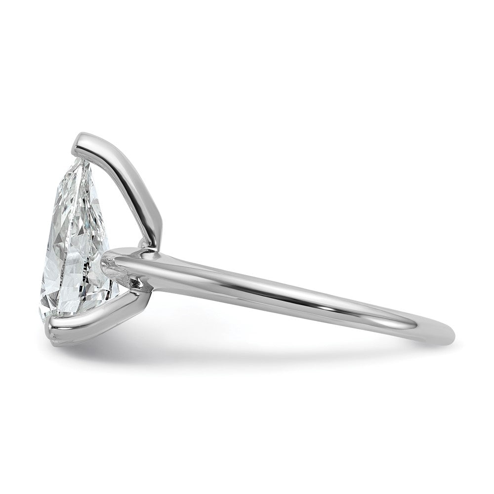 14K Weißgold 2,5 ct. zertifizierter Labordiamant-Solitär-Verlobungsring mit Birnenschliff, VS/SI+ G+