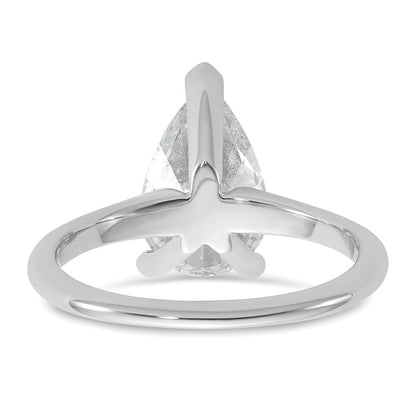 14K Weißgold 2,5 ct. zertifizierter Labordiamant-Solitär-Verlobungsring mit Birnenschliff, VS/SI+ G+
