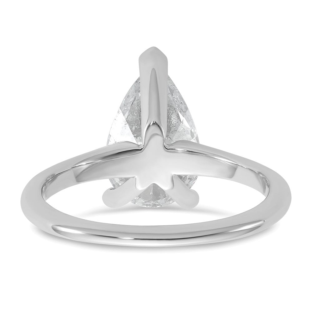14K Weißgold 2,5 ct. Labor-gezüchteter Diamant VS/SI+ G+ Birnenschliff-Solitär-Verlobungsring