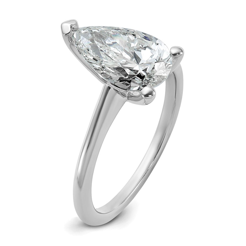 14K Weißgold 2,5 ct. zertifizierter Labordiamant-Solitär-Verlobungsring mit Birnenschliff, VS/SI+ G+