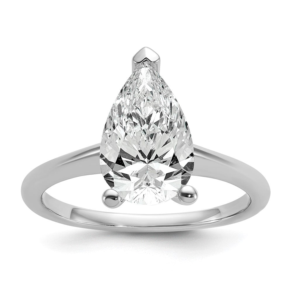 14K Weißgold 2,5 ct. Labor-gezüchteter Diamant VS/SI+ G+ Birnenschliff-Solitär-Verlobungsring