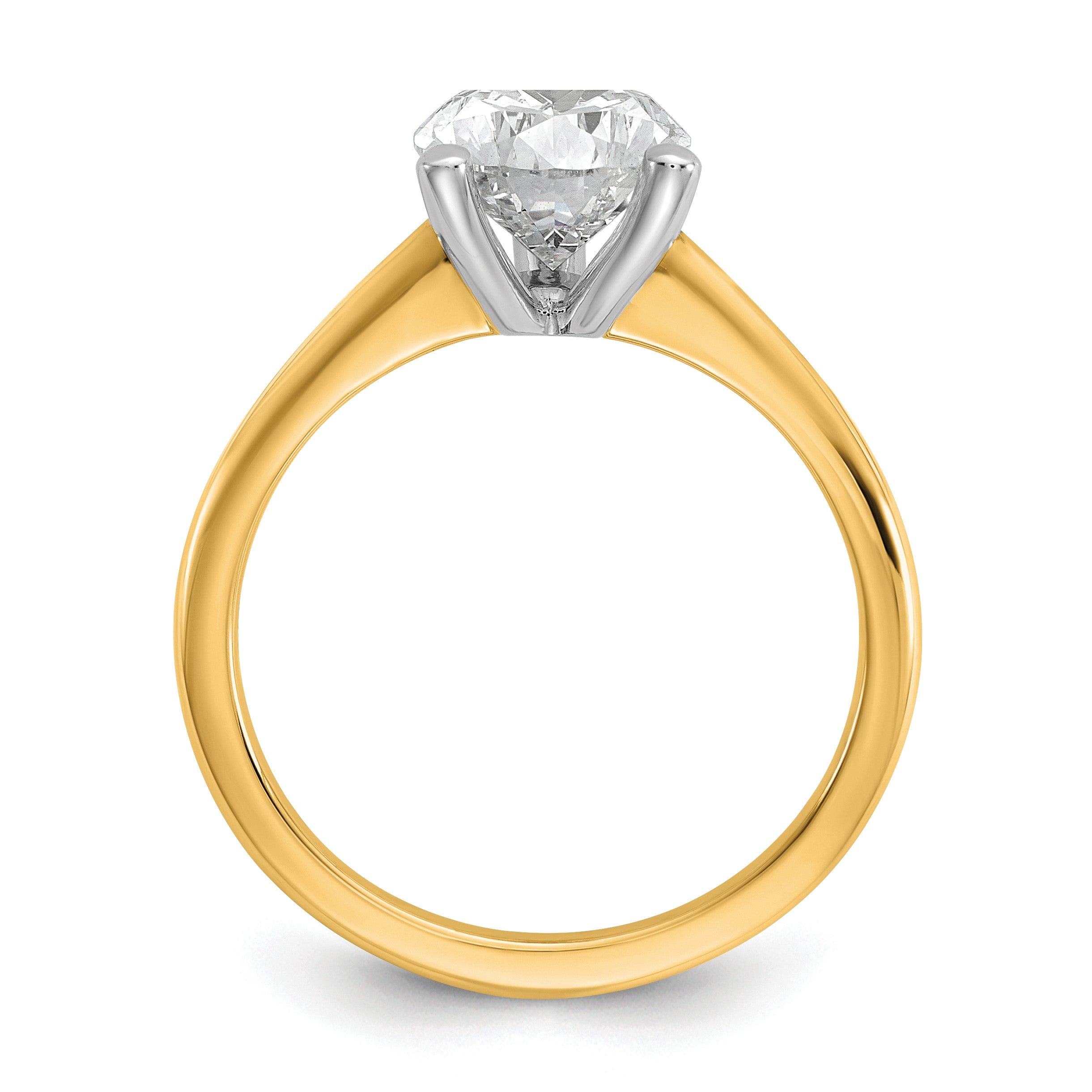 14K Bicolor 2,5 ct. Labor-Diamant VS/SI+ G+ Birnenschliff-Solitär-Verlobungsring
