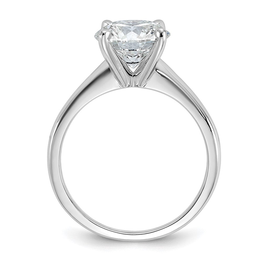 14K Weißgold Solitär-Verlobungsring mit 2,5 ct. Labordiamant im Rundschliff, VS/SI+ G+