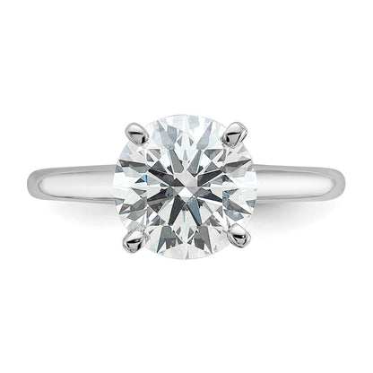 14K Weißgold 2,5 ct. zertifizierter Labor-Diamant VS/SI+ G+ Rund Solitär Verlobungsring