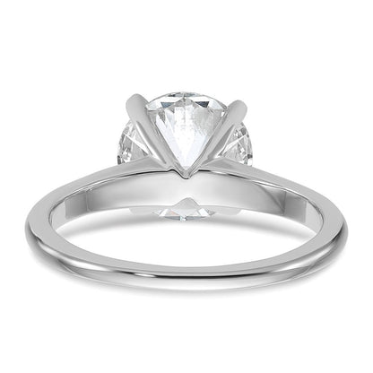 14K Weißgold 2,5 ct. zertifizierter Labor-Diamant VS/SI+ G+ Rund Solitär Verlobungsring