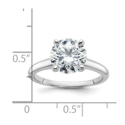 14K Weißgold 2,5 ct. zertifizierter Labor-Diamant VS/SI+ G+ Rund Solitär Verlobungsring