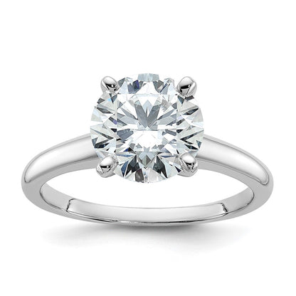 14K Weißgold 2,5 ct. zertifizierter Labor-Diamant VS/SI+ G+ Rund Solitär Verlobungsring