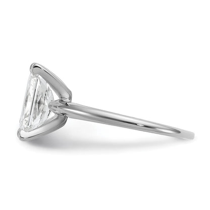 14K Weißgold 2,5 ct. zertifizierter Labordiamant VS/SI+ G+ Radiant-Solitär-Verlobungsring