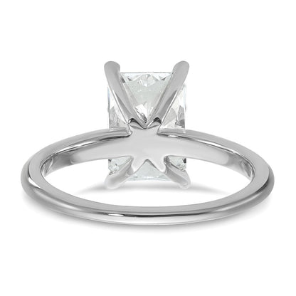 14K Weißgold 2,5 ct. Labor gezüchteter Diamant VS/SI+ G+ Radiant Solitär Verlobungsring