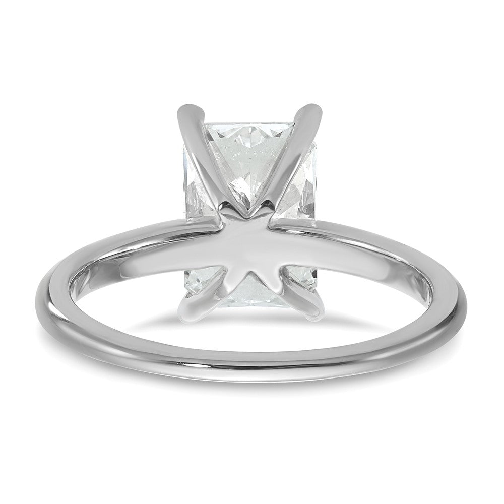 14K Weißgold 2,5 ct. zertifizierter Labordiamant VS/SI+ G+ Radiant-Solitär-Verlobungsring