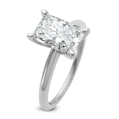 14K Weißgold 2,5 ct. Labor gezüchteter Diamant VS/SI+ G+ Radiant Solitär Verlobungsring