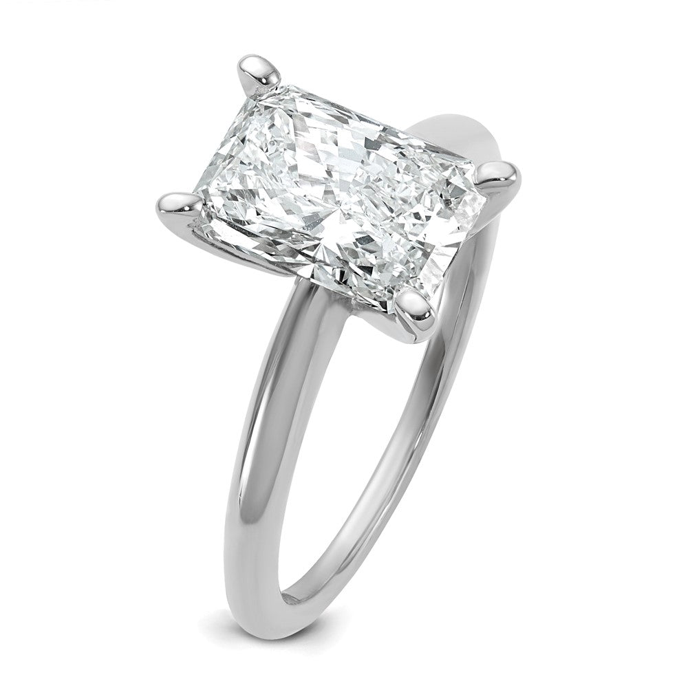 14K Weißgold 2,5 ct. zertifizierter Labordiamant VS/SI+ G+ Radiant-Solitär-Verlobungsring