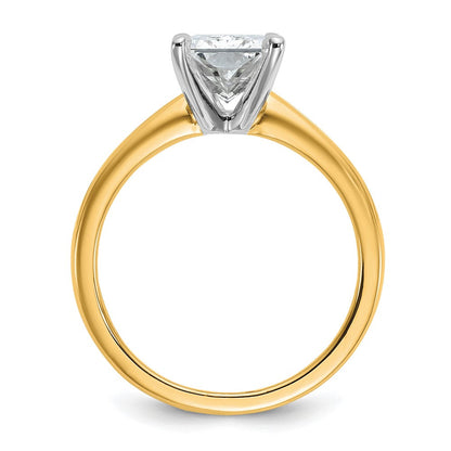 14K Bicolor 2,5 ct. zertifizierter Labor-Diamant VS/SI+ G+ Radiant-Solitär-Verlobungsring