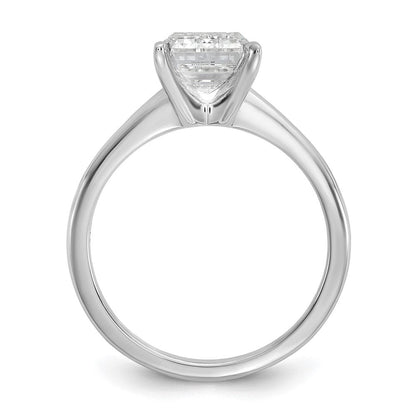 14K Weißgold 3 ct. Zertifizierter Labordiamant VS/SI+ G+ Smaragdschliff Solitär Verlobungsring