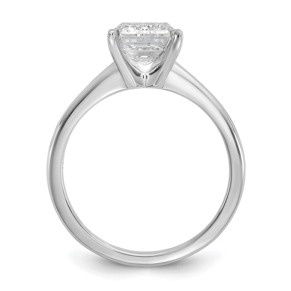 14K Weißgold Solitär-Verlobungsring mit 3 ct. Labor-gezüchteten Diamanten im Smaragdschliff, VS/SI+ G+
