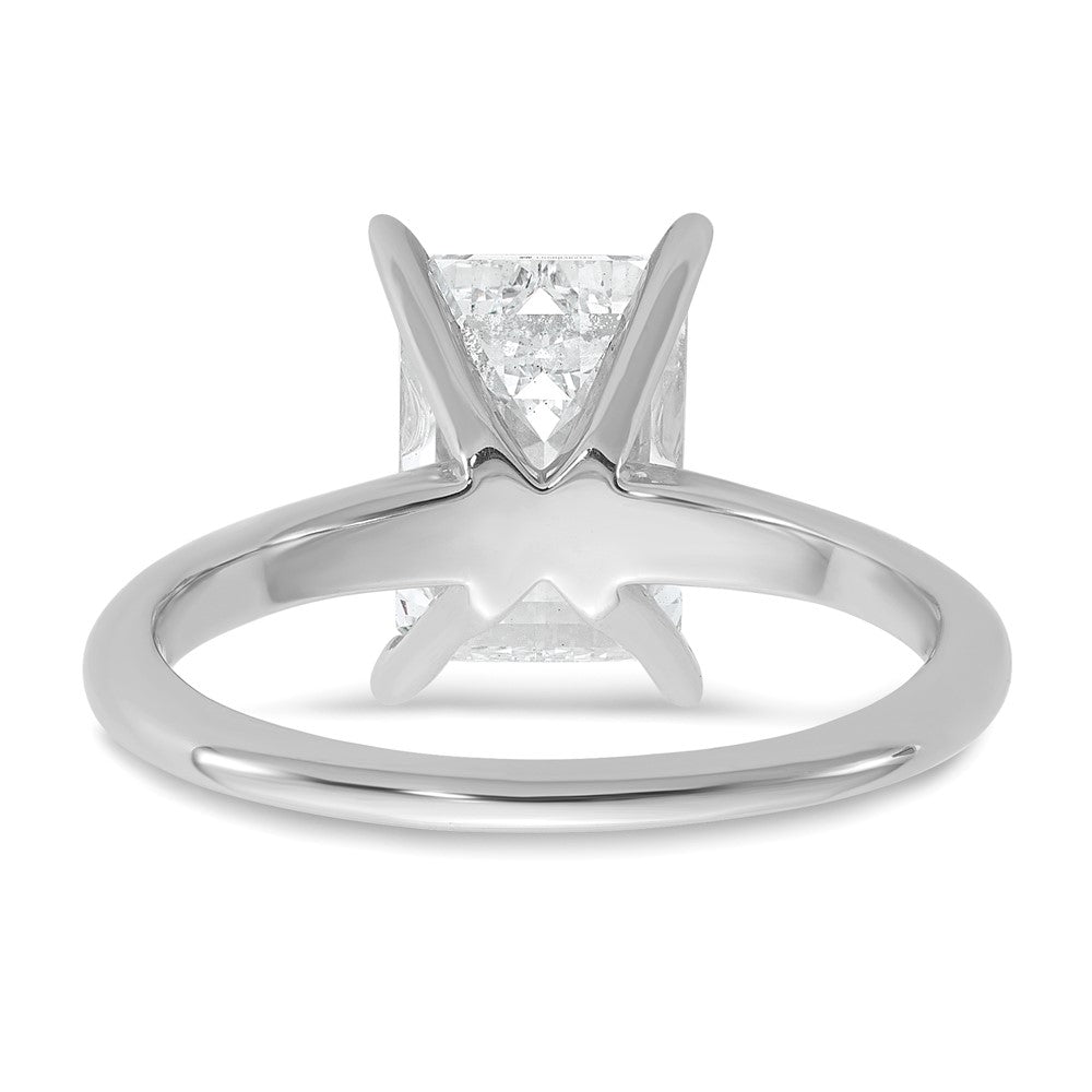 14K Weißgold 3 ct. Zertifizierter Labordiamant VS/SI+ G+ Smaragdschliff Solitär Verlobungsring