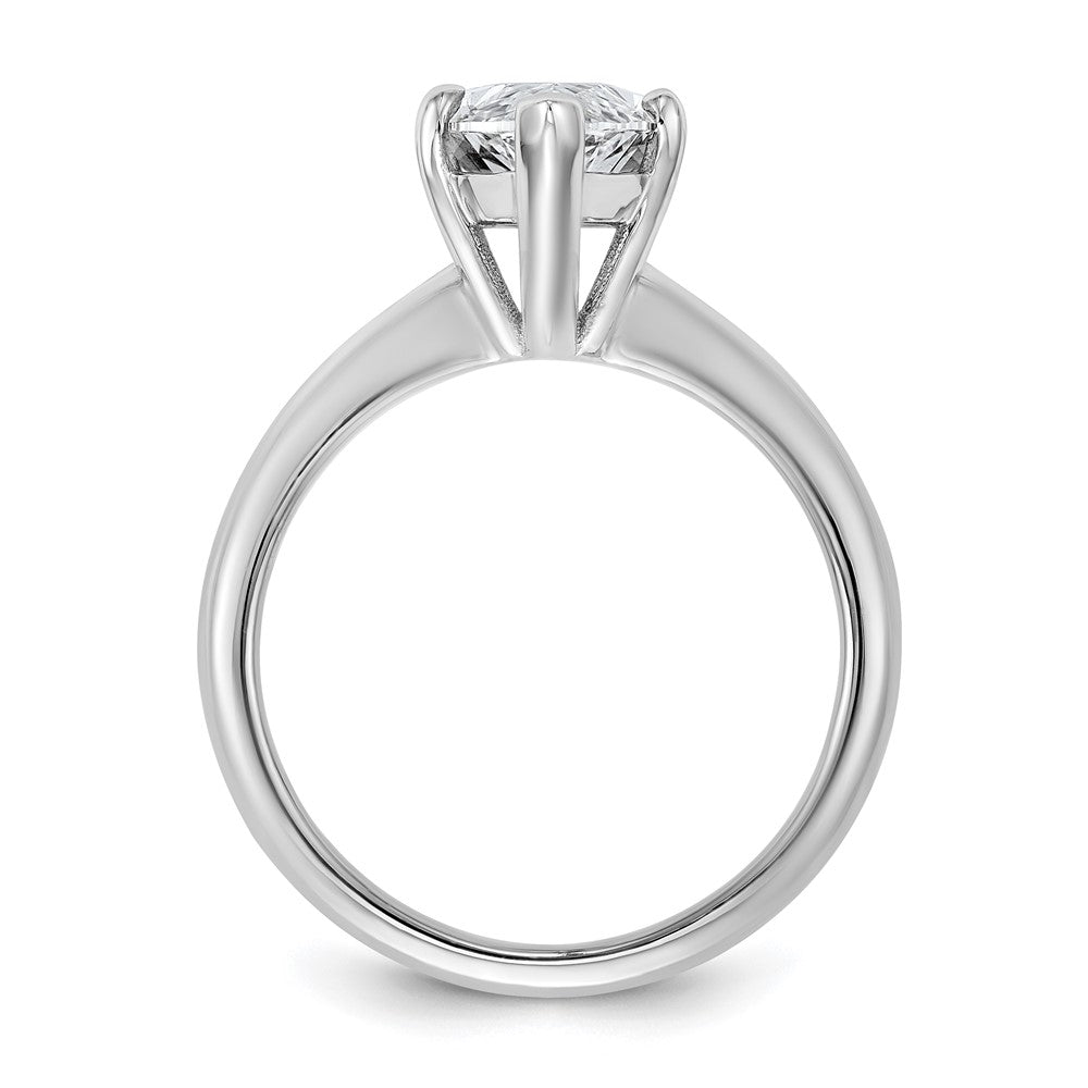 14K Weißgold Verlobungsring mit 3 ct. Labordiamant VS/SI+ G+ im Marquise-Solitär-Schliff