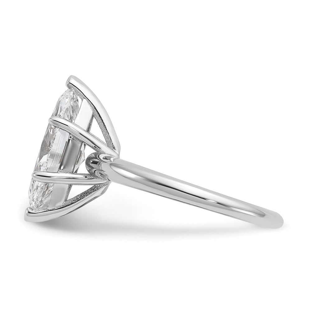 14K Weißgold Verlobungsring mit 3 ct. Labordiamant VS/SI+ G+ im Marquise-Solitär-Schliff
