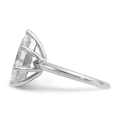 14K Weißgold Verlobungsring mit 3 ct. Labordiamant VS/SI+ G+ im Marquise-Solitär-Schliff