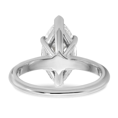 14K Weißgold Verlobungsring mit 3 ct. Labordiamant VS/SI+ G+ im Marquise-Solitär-Schliff