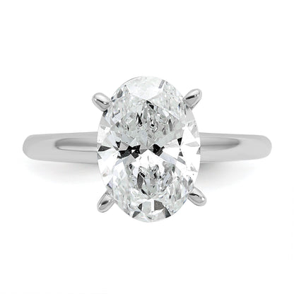 14K Weißgold 3 ct. Laborgezüchteter Diamant VS/SI+ G+ Ovaler Solitär-Verlobungsring