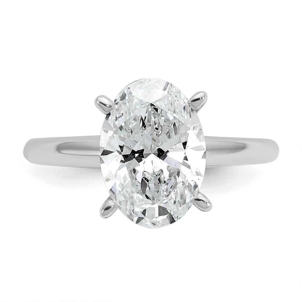 14K Weißgold 3 ct. Laborgezüchteter Diamant VS/SI+ G+ Ovaler Solitär-Verlobungsring