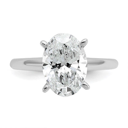 14K Weißgold 3 ct. Laborgezüchteter Diamant VS/SI+ G+ Ovaler Solitär-Verlobungsring
