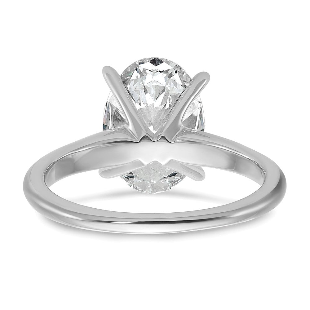 14K Weißgold 3 ct. zertifizierter, im Labor gezüchteter Diamant VS/SI+ G+ Oval-Solitär-Verlobungsring