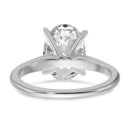 14K Weißgold 3 ct. Laborgezüchteter Diamant VS/SI+ G+ Ovaler Solitär-Verlobungsring