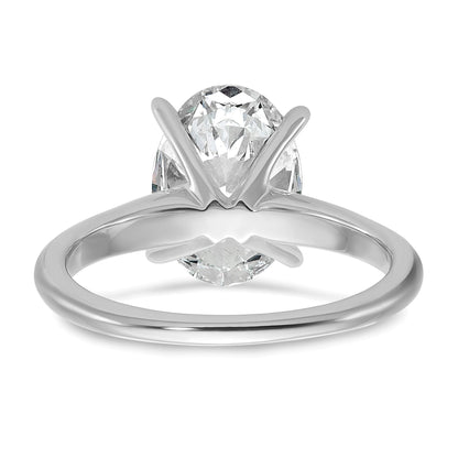 14K Weißgold 3 ct. Laborgezüchteter Diamant VS/SI+ G+ Ovaler Solitär-Verlobungsring