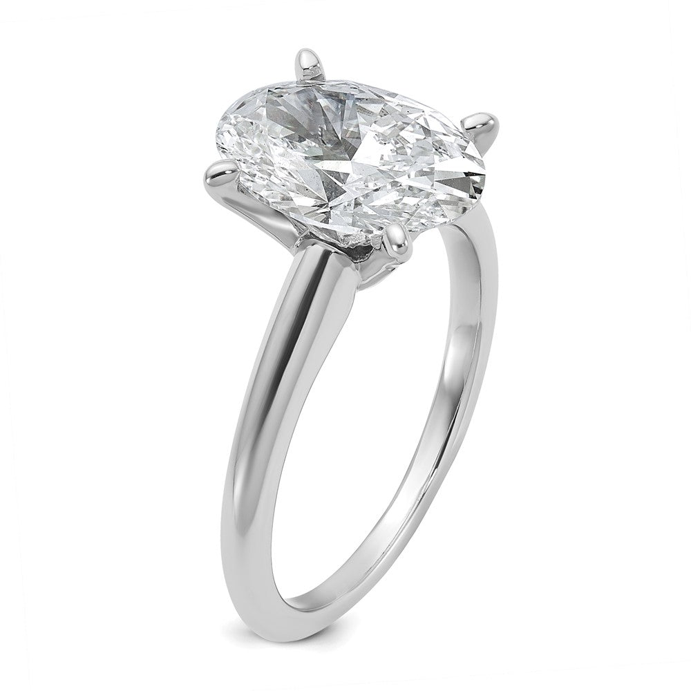 14K Weißgold 3 ct. Laborgezüchteter Diamant VS/SI+ G+ Ovaler Solitär-Verlobungsring