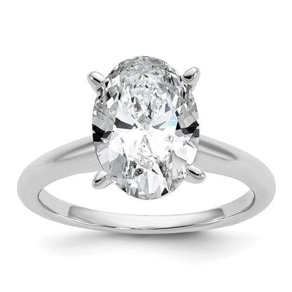 14K Weißgold 3 ct. Laborgezüchteter Diamant VS/SI+ G+ Ovaler Solitär-Verlobungsring