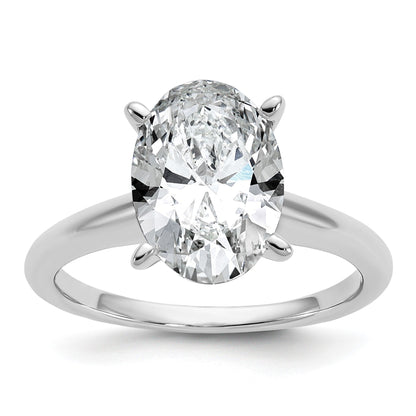 14K Weißgold 3 ct. Laborgezüchteter Diamant VS/SI+ G+ Ovaler Solitär-Verlobungsring