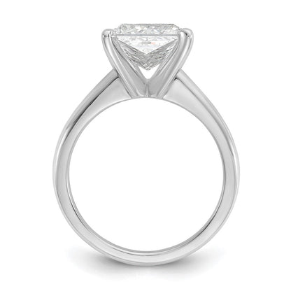 14K Weißgold 3 ct. Labor-Diamant VS/SI+ G+ Princess-Solitär-Verlobungsring
