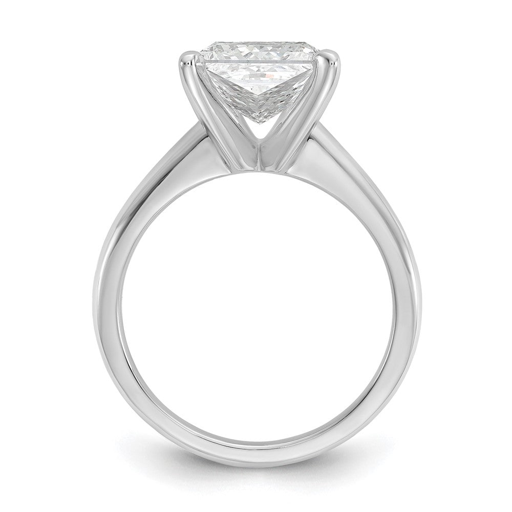 14K Weißgold Verlobungsring mit zertifiziertem 3 ct. im Labor gezüchtetem Diamanten VS/SI+ G+ im Princess-Solitär-Schliff