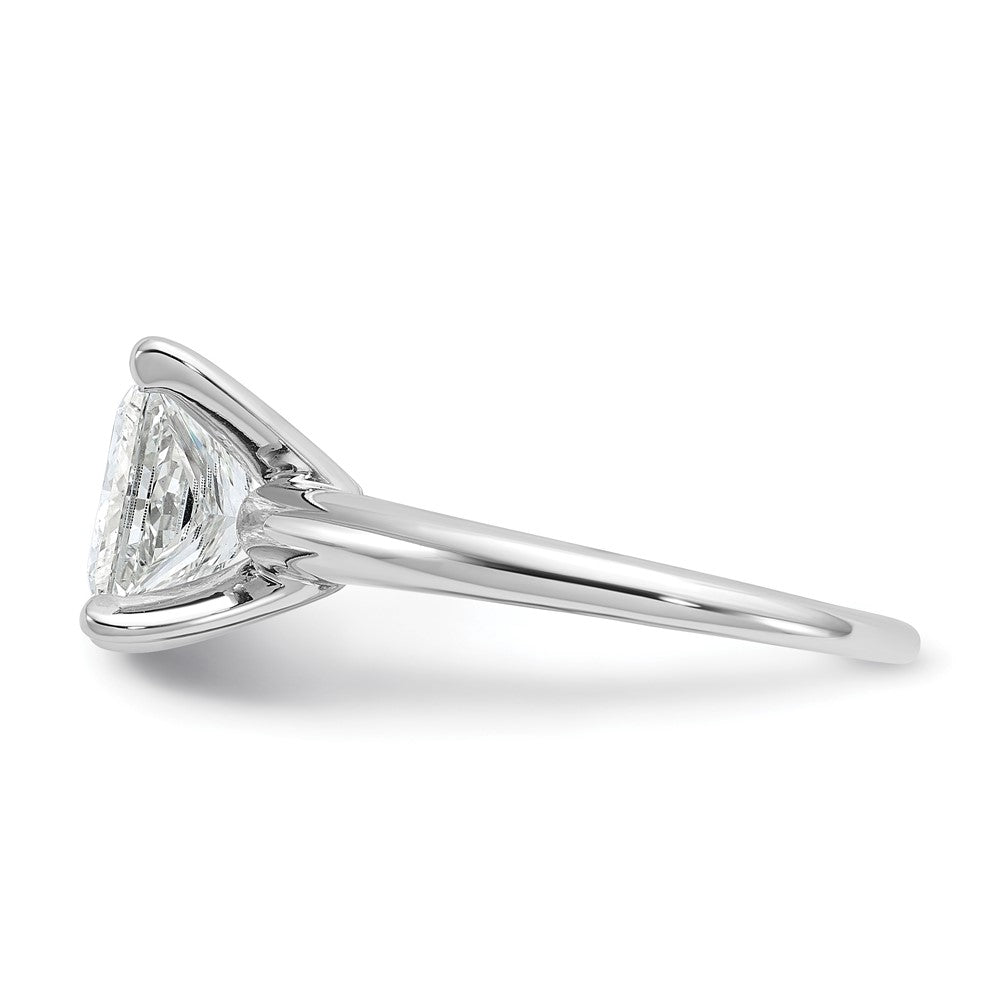 14K Weißgold Verlobungsring mit zertifiziertem 3 ct. im Labor gezüchtetem Diamanten VS/SI+ G+ im Princess-Solitär-Schliff