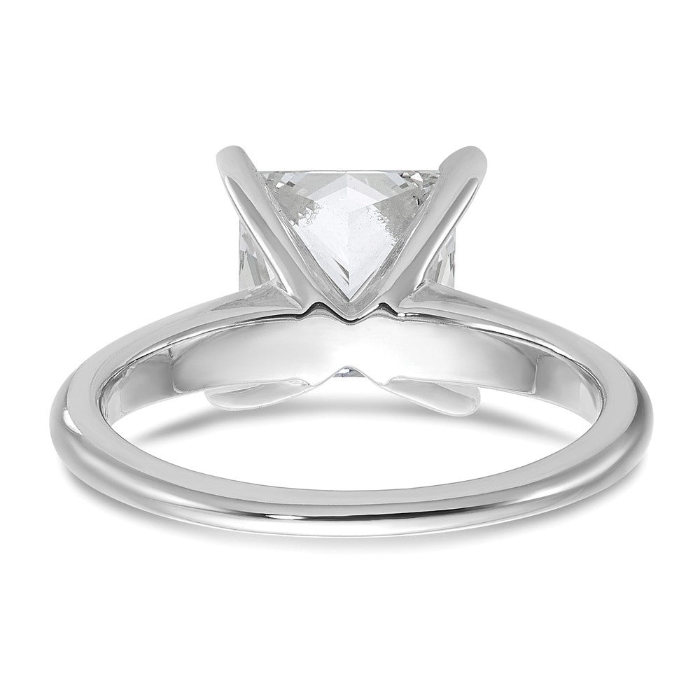 14K Weißgold 3 ct. Labor-Diamant VS/SI+ G+ Princess-Solitär-Verlobungsring