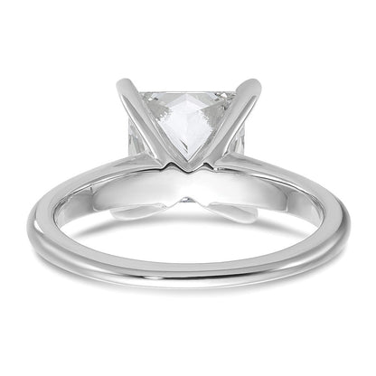 14K Weißgold Verlobungsring mit zertifiziertem 3 ct. im Labor gezüchtetem Diamanten VS/SI+ G+ im Princess-Solitär-Schliff
