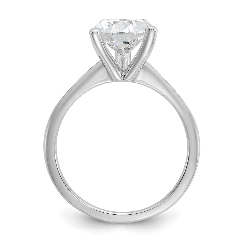 14K Weißgold Verlobungsring mit 3 ct. im Labor gezüchteten Diamanten VS/SI+ G+ im Birnenschliff, Solitär