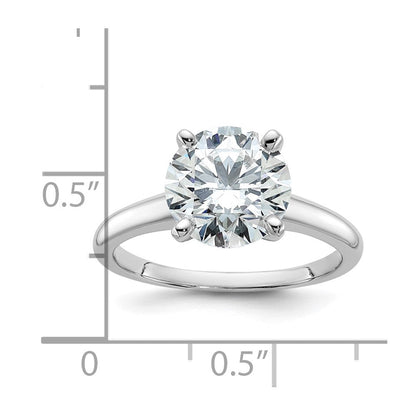 14K Weißgold Verlobungsring mit 3 ct. Labor gezüchteten Diamanten VS/SI+ G+ im Rundschliff, Solitär