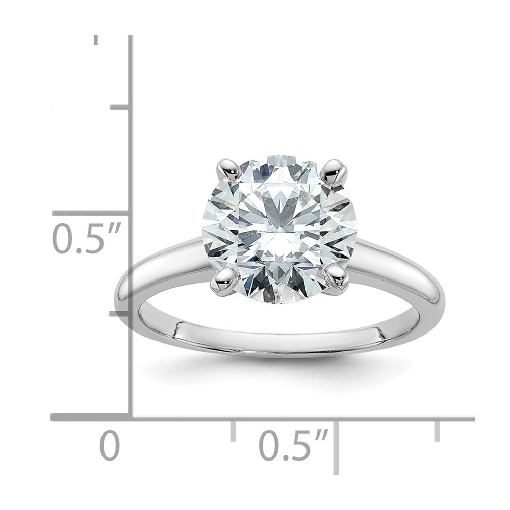 14K Weißgold Verlobungsring mit 3 ct. zertifiziertem, im Labor gezüchtetem Diamanten VS/SI+ G+ im Rundschliff, Solitär
