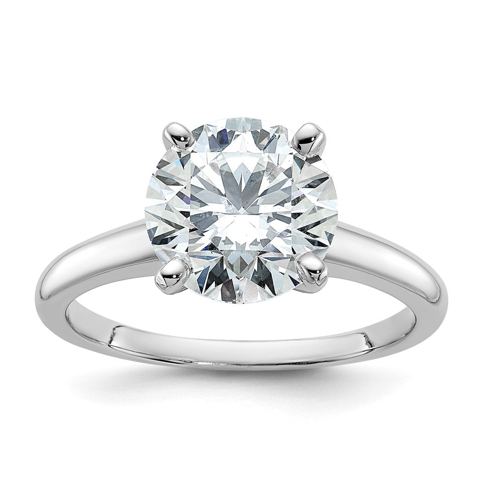 14K Weißgold Verlobungsring mit 3 ct. zertifiziertem, im Labor gezüchtetem Diamanten VS/SI+ G+ im Rundschliff, Solitär
