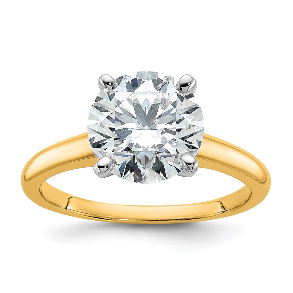 14K Bicolor 3 ct. zertifizierter Labordiamant VS/SI+ G+ Rund Solitär Verlobungsring