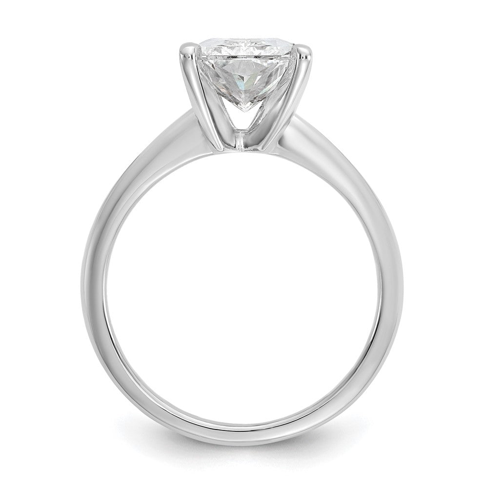14K Weißgold 3 ct. zertifizierter im Labor gezüchteter Diamant VS/SI+ G+ Radiant-Solitär-Verlobungsring
